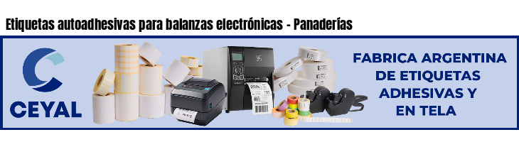 Etiquetas autoadhesivas para balanzas electrónicas - Panaderías