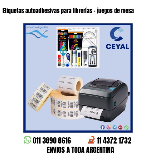 Etiquetas autoadhesivas para librerías – juegos de mesa