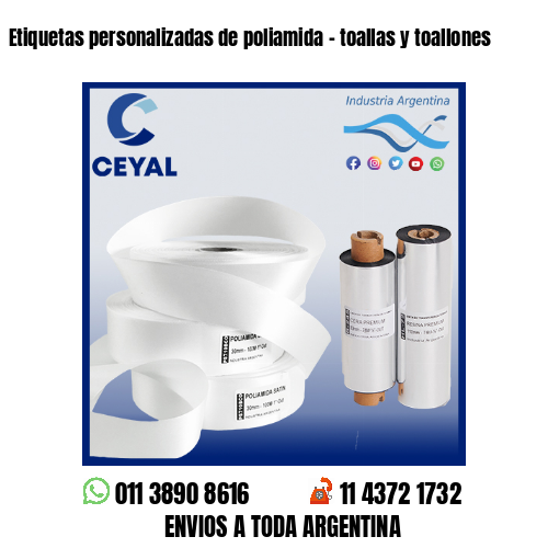 Etiquetas personalizadas de poliamida – toallas y toallones