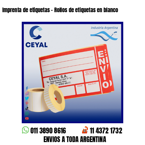 Imprenta de etiquetas – Rollos de etiquetas en blanco