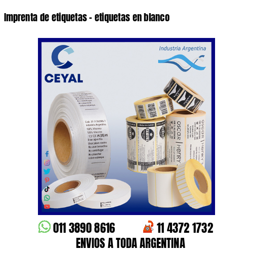 Imprenta de etiquetas – etiquetas en blanco