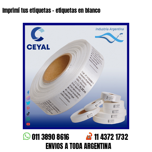 Imprimí tus etiquetas – etiquetas en blanco