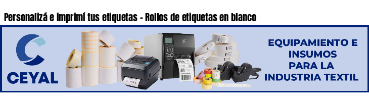 Personalizá e imprimí tus etiquetas - Rollos de etiquetas en blanco