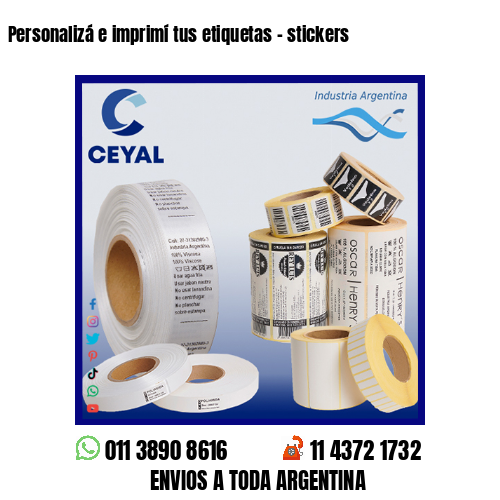 Personalizá e imprimí tus etiquetas – stickers