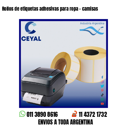Rollos de etiquetas adhesivas para ropa – camisas