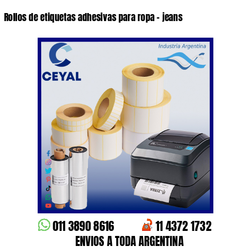 Rollos de etiquetas adhesivas para ropa – jeans