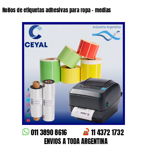 Rollos de etiquetas adhesivas para ropa – medias