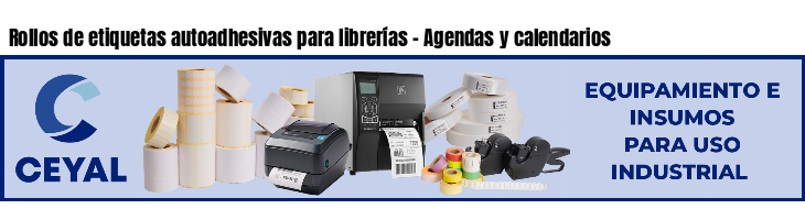 Rollos de etiquetas autoadhesivas para librerías - Agendas y calendarios