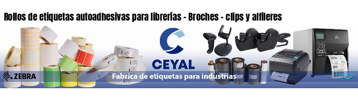 Rollos de etiquetas autoadhesivas para librerías - Broches - clips y alfileres