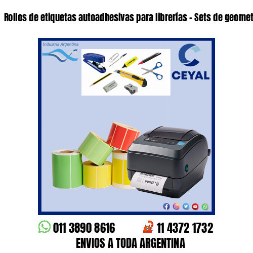 Rollos de etiquetas autoadhesivas para librerías – Sets de geometría