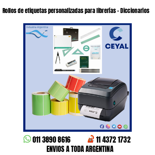 Rollos de etiquetas personalizadas para librerías – Diccionarios