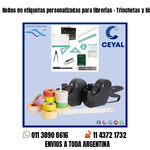 Rollos de etiquetas personalizadas para librerías – Trinchetas y bisturís