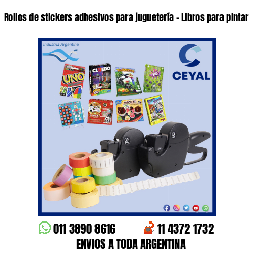 Rollos de stickers adhesivos para juguetería – Libros para pintar