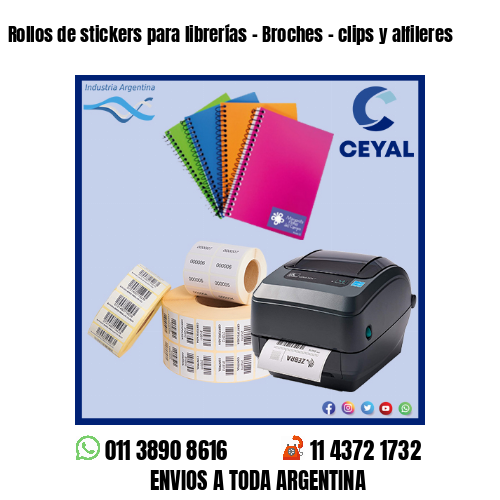 Rollos de stickers para librerías – Broches – clips y alfileres