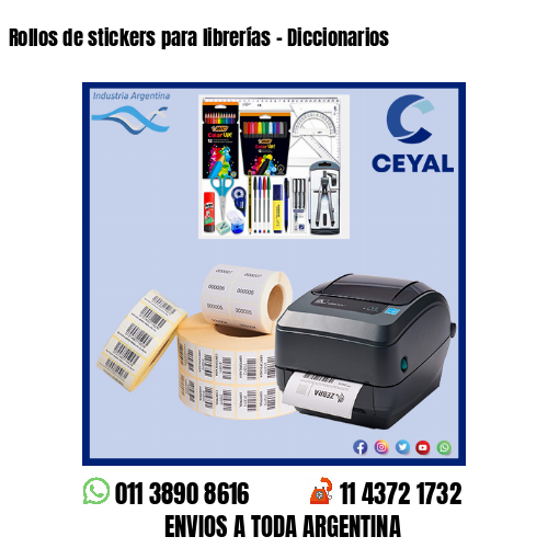 Rollos de stickers para librerías – Diccionarios