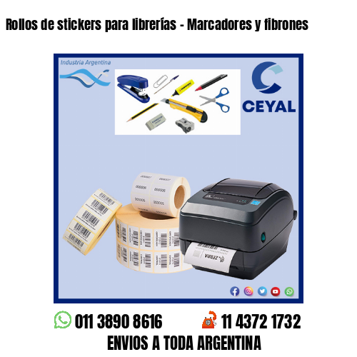 Rollos de stickers para librerías – Marcadores y fibrones
