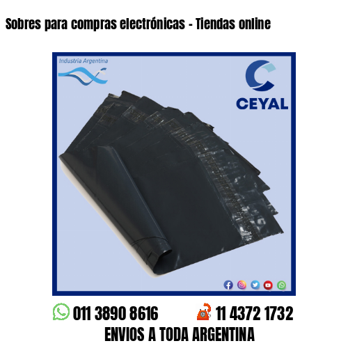Sobres para compras electrónicas – Tiendas online