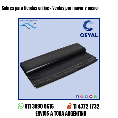 Sobres para tiendas online – Ventas por mayor y menor