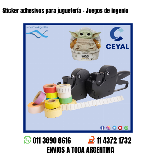 Sticker adhesivos para juguetería – Juegos de ingenio