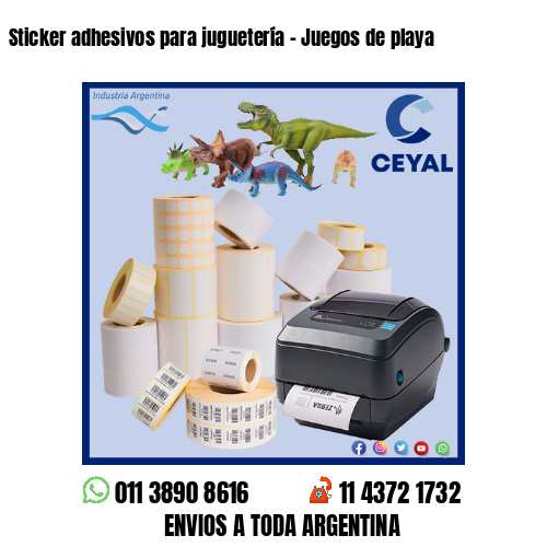 Sticker adhesivos para juguetería – Juegos de playa