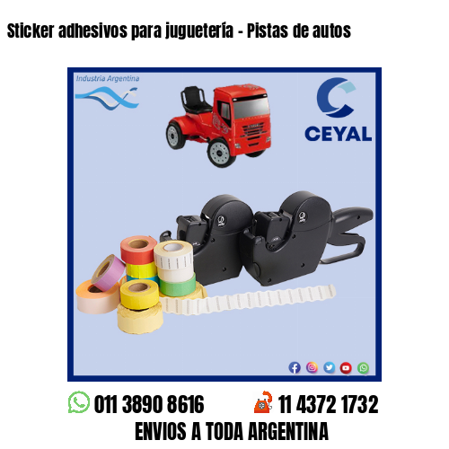 Sticker adhesivos para juguetería – Pistas de autos