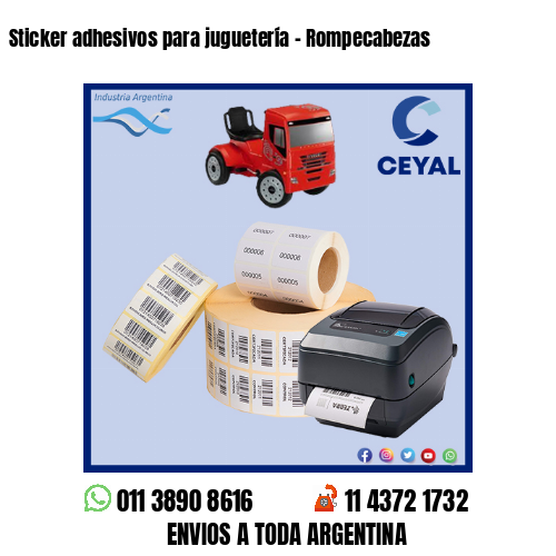 Sticker adhesivos para juguetería – Rompecabezas