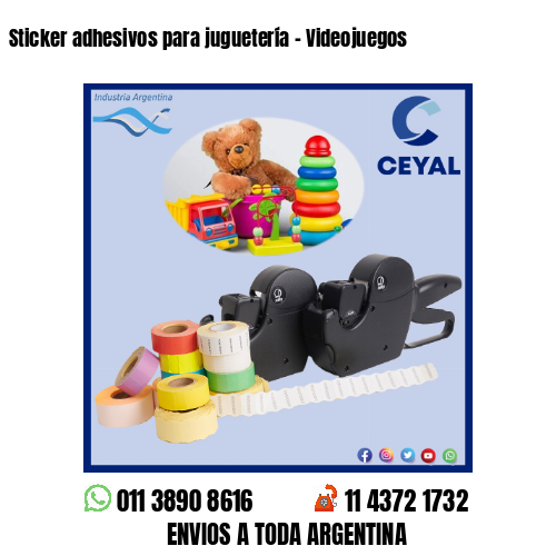 Sticker adhesivos para juguetería – Videojuegos