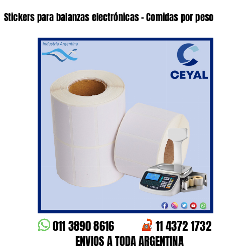 Stickers para balanzas electrónicas – Comidas por peso