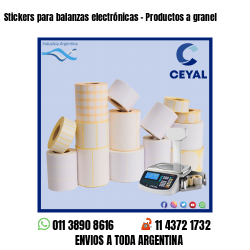 Stickers para balanzas electrónicas – Productos a granel