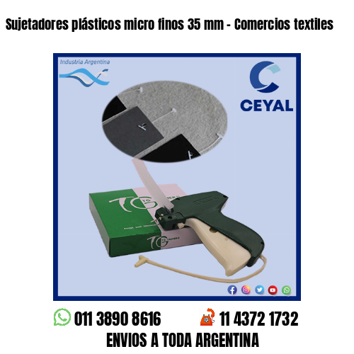 Sujetadores plásticos micro finos 35 mm – Comercios textiles