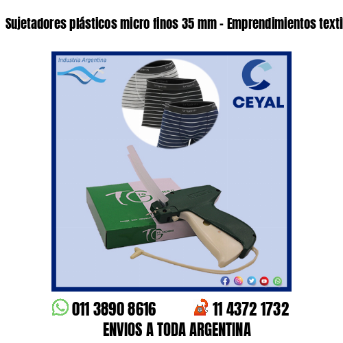 Sujetadores plásticos micro finos 35 mm – Emprendimientos textiles