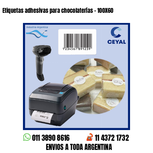 Etiquetas adhesivas para chocolaterías – 100X60