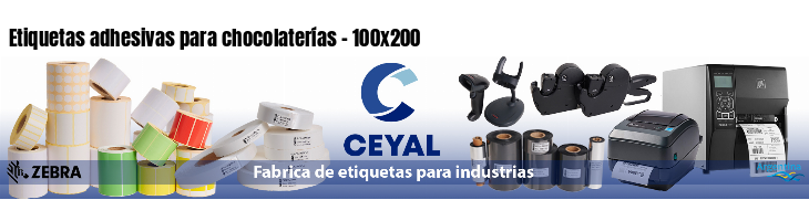 Etiquetas adhesivas para chocolaterías - 100x200