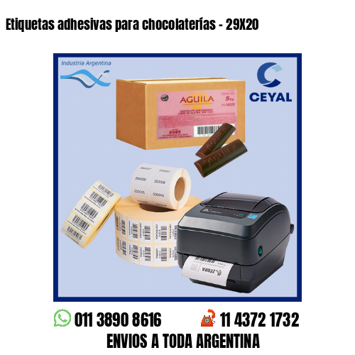 Etiquetas adhesivas para chocolaterías – 29X20