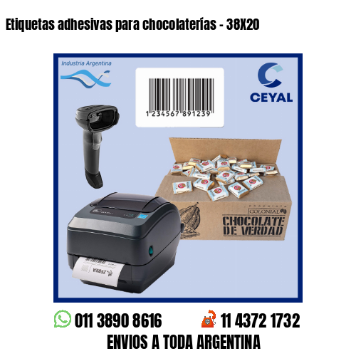 Etiquetas adhesivas para chocolaterías – 38X20