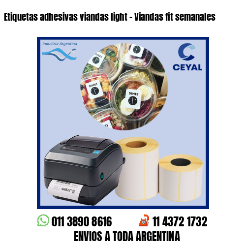 Etiquetas adhesivas viandas light – Viandas fit semanales