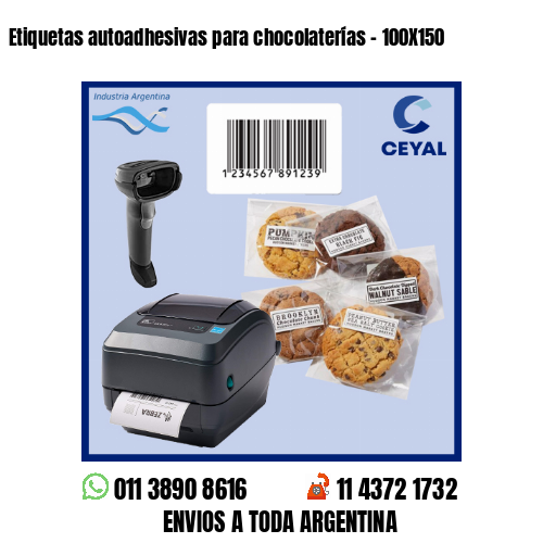 Etiquetas autoadhesivas para chocolaterías – 100X150
