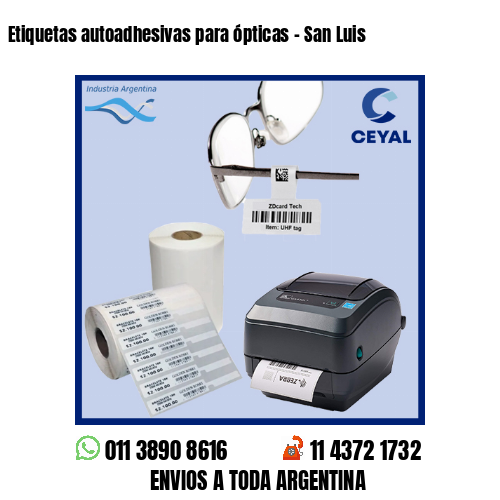 Etiquetas autoadhesivas para ópticas – San Luis