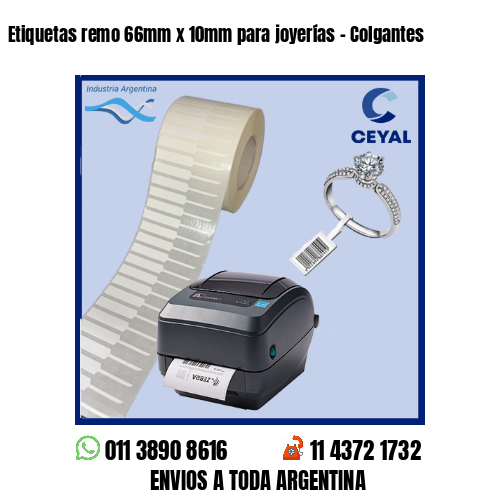 Etiquetas remo 66mm x 10mm para joyerías – Colgantes