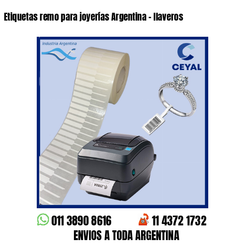 Etiquetas remo para joyerías Argentina – llaveros