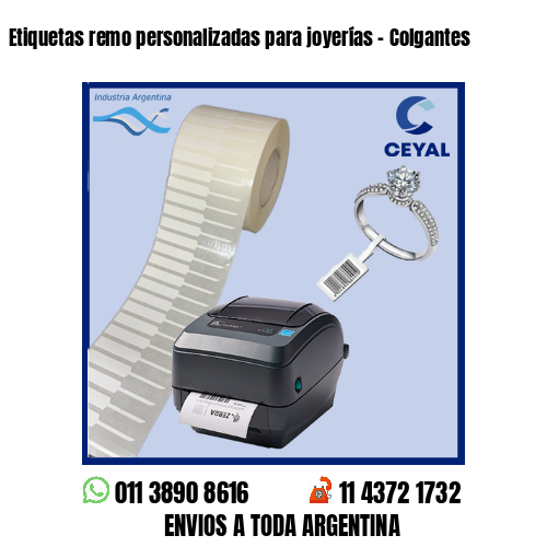 Etiquetas remo personalizadas para joyerías – Colgantes