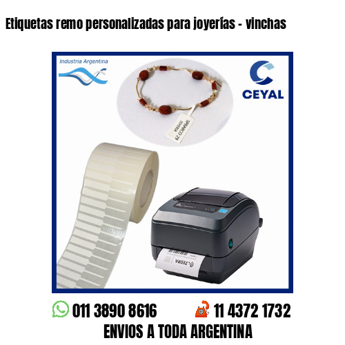 Etiquetas remo personalizadas para joyerías – vinchas