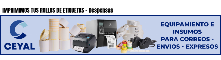 IMPRIMIMOS TUS ROLLOS DE ETIQUETAS - Despensas