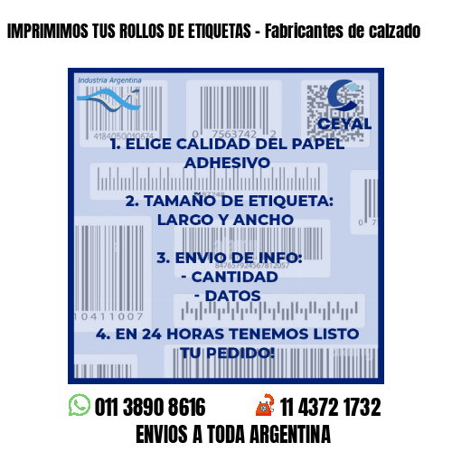 IMPRIMIMOS TUS ROLLOS DE ETIQUETAS – Fabricantes de calzado