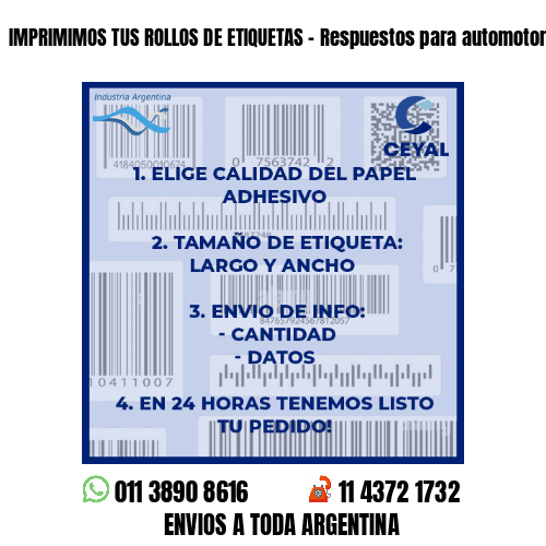 IMPRIMIMOS TUS ROLLOS DE ETIQUETAS – Respuestos para automotores