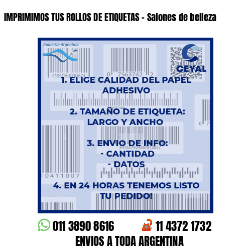 IMPRIMIMOS TUS ROLLOS DE ETIQUETAS – Salones de belleza
