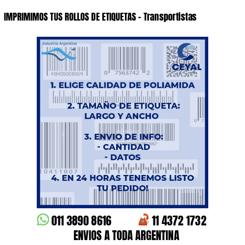 IMPRIMIMOS TUS ROLLOS DE ETIQUETAS – Transportistas