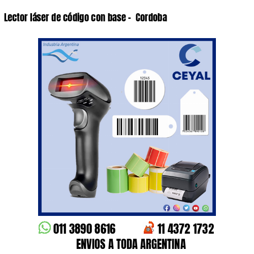 Lector láser de código con base –  Cordoba