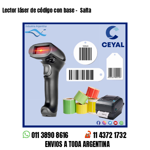 Lector láser de código con base –  Salta