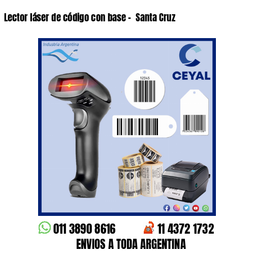 Lector láser de código con base –  Santa Cruz